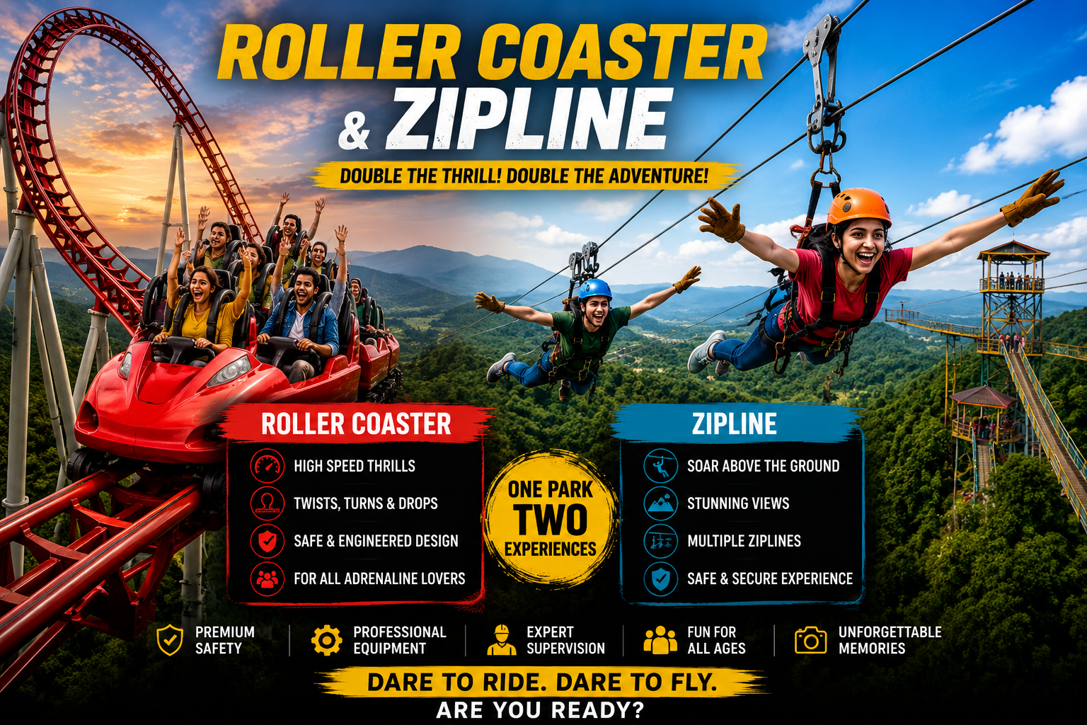 roller coaster zipline